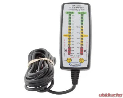 National Luna Surface Mount Dual Battery Monitor w/ Alarm - BMS-10201