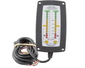 National Luna Recessed Mount Dual Battery Monitor w/ Alarm