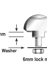 National Luna 72-125L Fridge Base Plate Set of 4 Replacement Mushroom Kit                                     - BSP-30110 - Image 3