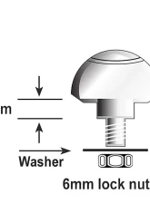 National Luna 72-125L Fridge Base Plate Set of 4 Replacement Mushroom Kit                                     - BSP-30110 - Image 4