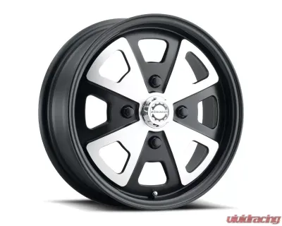 Mobelwagen 730M Schnell 15x5.5 4x130 35mm Black Machined - MW-730M-55530+35