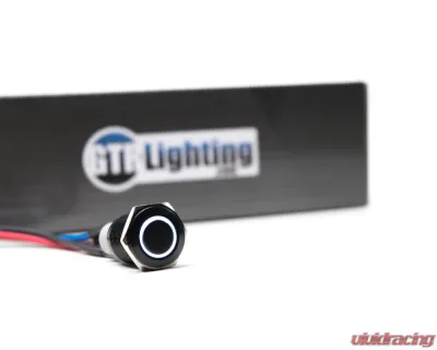 GTR Lighting Stainless | Momentary | Green LED Halo Switch - GTR.H081