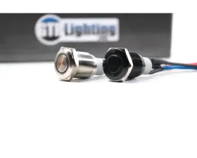 GTR Lighting Stainless | Momentary | White LED Halo Switch