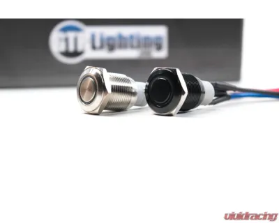GTR Lighting Stainless | Momentary | White LED Halo Switch - GTR.H083