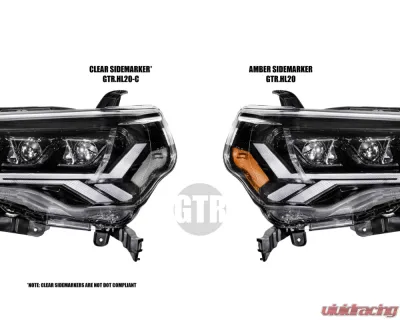 GTR Lighting Pair | Amber Sidemarker Carbide LED Headlights Toyota 4Runner 2014-2023 - GTR.HL20