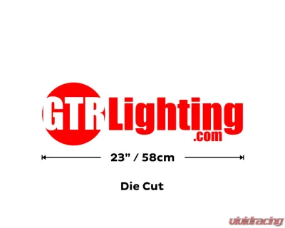 GTR Lighting 23in GrayGTR Lighting Logo Sticker - GTR.SH022