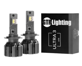 GTR Lighting White H7 Pair Ultra 3 LED Bulb
