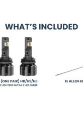 GTR Lighting White H11 | H9 | H8 Pair Ultra 3 LED Bulb                                     - GTR.LED801 - Image 3