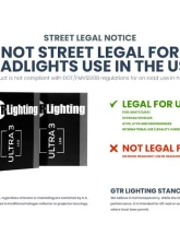 GTR Lighting White H11 | H9 | H8 Pair Ultra 3 LED Bulb                                     - GTR.LED801 - Image 6