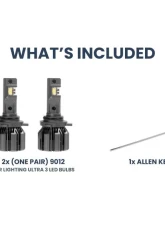 GTR Lighting White 9012 Pair Ultra 3 LED Bulb                                     - GTR.LED806 - Image 3