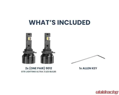 GTR Lighting White 9012 Pair Ultra 3 LED Bulb - GTR.LED806