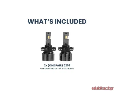 GTR Lighting White 5202 Pair Ultra 3 LED Bulb - GTR.LED807