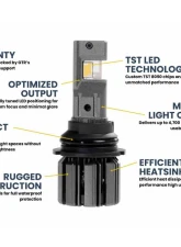 GTR Lighting White 9007 | 9004 Hi-Lo Pair Ultra 3 LED Bulb                                     - GTR.LED808 - Image 4