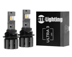 GTR Lighting White 9007 | 9004 Hi-Lo Pair Ultra 3 LED Bulb