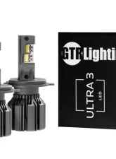GTR Lighting White H4 | 9003 Hi-Lo Pair Ultra 3 LED Bulb                                     - GTR.LED810 - Image 11