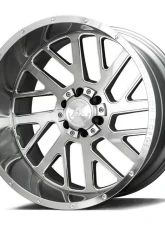 Axe Wheels AX2.1 Wheel 20x10 8x180 -19mm Silver Brush Milled Mirror Lip                                     - 20108180-19AX2SM - Image 2