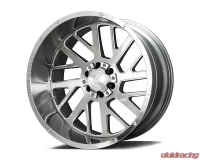 Axe Wheels AX2.1 Wheel 20x10 8x180 -19mm Silver Brush Milled Mirror Lip - 20108180-19AX2SM