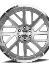 Axe Wheels AX2.1 Wheel 20x10 8x180 -19mm Silver Brush Milled Mirror Lip                                     - 20108180-19AX2SM - Image 2