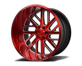 Axe Wheels AX2.2 Wheel 20x10 6x135|6x139 -19mm Candy Red Milled Accents