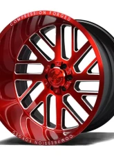 Axe Wheels AX2.2 Wheel 22x12 8x170 -44mm Candy Red Milled Accents                                     - 22128170-44AX2RM - Image 3
