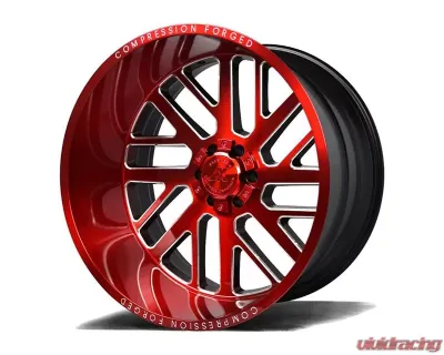 Axe Wheels AX2.2 Wheel 22x12 8x170 -44mm Candy Red Milled Accents - 22128170-44AX2RM