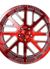Axe Wheels AX2.2 Wheel 22x12 8x170 -44mm Candy Red Milled Accents                                     - 22128170-44AX2RM - Image 2