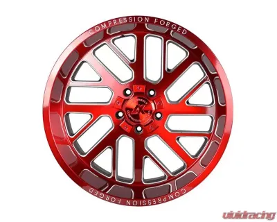 Axe Wheels AX2.2 Wheel 22x12 8x170 -44mm Candy Red Milled Accents - 22128170-44AX2RM