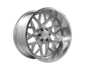 Axe Wheels AX5.1 Wheel 24x12 6x135|6x139 -44mm Silver Brush Milled Mirror Lip