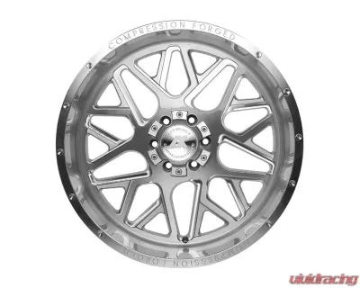 Axe Wheels AX5.1 Wheel 24x12 6x135|6x139 -44mm Silver Brush Milled Mirror Lip - 241212H-44AX5SM