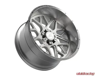 Axe Wheels AX5.1 Wheel 24x12 6x135|6x139 -44mm Silver Brush Milled Mirror Lip - 241212H-44AX5SM