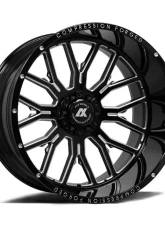 Axe Wheels AX6.0 Wheel 22x12 8x170 -44mm Gloss Black Milled Accents                                     - 22128170-44AX6BM - Image 6