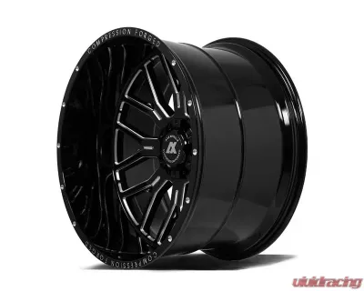 Axe Wheels AX6.0 Wheel 22x12 8x170 -44mm Gloss Black Milled Accents - 22128170-44AX6BM