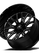 Axe Wheels AX6.0 Wheel 22x12 8x170 -44mm Gloss Black Milled Accents                                     - 22128170-44AX6BM - Image 6