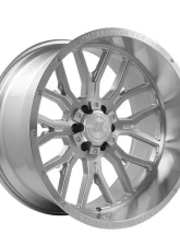 Axe Wheels AX6.1 Wheel 26x14 8x170 -76mm Silver Brush Milled Mirror Lip                                     - 26148170-76AX6SM - Image 2