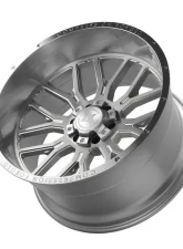 Axe Wheels AX6.1 Wheel 26x14 8x170 -76mm Silver Brush Milled Mirror Lip                                     - 26148170-76AX6SM - Image 5