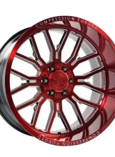 Axe Wheels AX6.2 Wheel 24x12 6x135|6x139 -44mm Candy Red Milled Accents                                     - 241212H-44AX6RM - Image 6