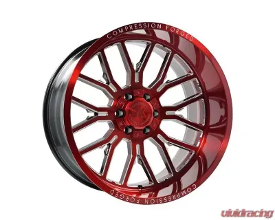 Axe Wheels AX6.2 Wheel 24x12 6x135|6x139 -44mm Candy Red Milled Accents - 241212H-44AX6RM