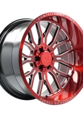 Axe Wheels AX6.2 Wheel 24x12 6x135|6x139 -44mm Candy Red Milled Accents                                     - 241212H-44AX6RM - Image 2