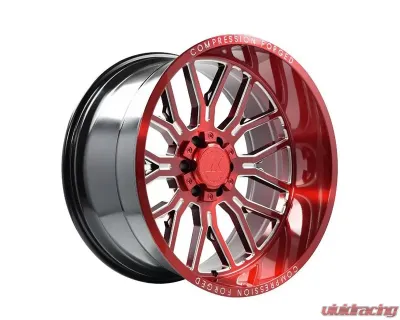 Axe Wheels AX6.2 Wheel 24x12 6x135|6x139 -44mm Candy Red Milled Accents - 241212H-44AX6RM
