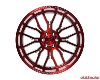 Axe Wheels AX6.2 Wheel 24x12 6x135|6x139 -44mm Candy Red Milled Accents - 241212H-44AX6RM