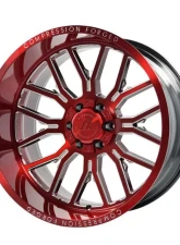 Axe Wheels AX6.2 Wheel 24x12 6x135|6x139 -44mm Candy Red Milled Accents                                     - 241212H-44AX6RM - Image 4