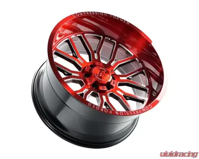 Axe Wheels AX6.2 Wheel 24x12 6x135|6x139 -44mm Candy Red Milled Accents - 241212H-44AX6RM