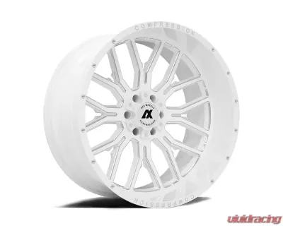 Axe Wheels AX6.3 Wheel 24x12 6x135|6x139 -44mm Gloss White Milled Accents - 241212H-44AX6WM