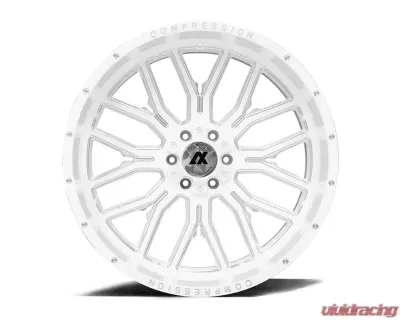 Axe Wheels AX6.3 Wheel 24x12 6x135|6x139 -44mm Gloss White Milled Accents - 241212H-44AX6WM