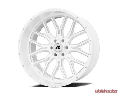 Axe Wheels AX6.3 Wheel 24x12 6x135|6x139 -44mm Gloss White Milled Accents - 241212H-44AX6WM