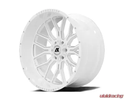 Axe Wheels AX6.3 Wheel 24x12 6x135|6x139 -44mm Gloss White Milled Accents - 241212H-44AX6WM