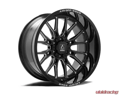 Axe Wheels Atlas Wheel 22x9.5 5x150 20mm Gloss Black Milled - 22955150+20ATLBM
