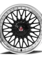 Axe Wheels EX10 Wheel 18x8 35mm Gloss Black Polished Lip                                     - 818512035EX10BP - Image 2