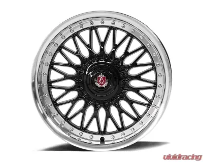 Axe Wheels EX10 Wheel 18x8 35mm Gloss Black Polished Lip - 818512035EX10BP