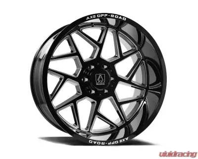 Axe Wheels Nemesis Wheel 22x12 5x127|5x139 -44mm Gloss Black Double Milled - 221210H-44NEMBM